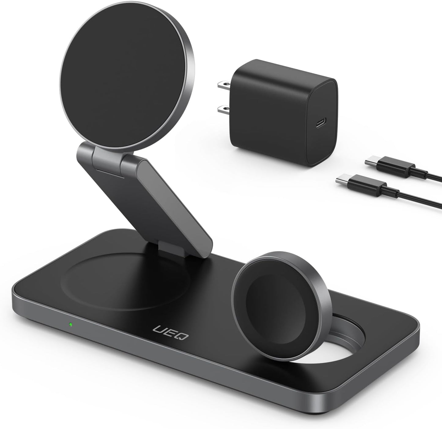 Foldable 3-in-1 Wireless Charger Stand for Apple Devices